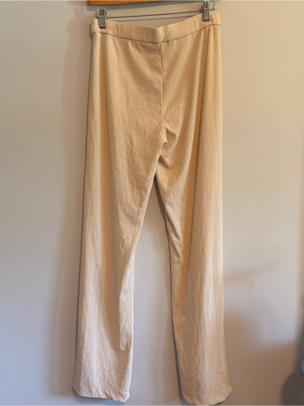 Zara High Rise Textured Knit Wide Leg Slit Pants Medium - Picture 5 of 6